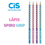 Kit Lápis Cis Spiro Grip 2B N° 2 Madeira Entalhada