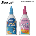 Cola Branca Mercur 90g - Rosa ou Azul (Cores Mágicas ou Sistema Solar)