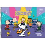 Caderno de Cartografia e Desenho Tilibra Snoopy Capa Dura ou Flexível - 80 Folhas