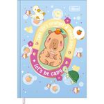 Caderneta Tilibra Capyclub Costurada Petit Folhas Decoradas Fofa - 96 Folhas