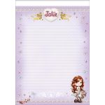 Papel de Carta Tilibra Jolie Caderno Colado - 50 Folhas