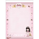 Papel de Carta Tilibra Jolie Caderno Colado - 50 Folhas