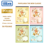 Papel de Carta Tilibra Ursinho Pooh Caderno Colado - 50 Folhas
