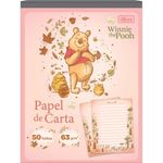 Papel de Carta Tilibra Ursinho Pooh Caderno Colado - 50 Folhas