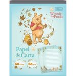 Papel de Carta Tilibra Ursinho Pooh Caderno Colado - 50 Folhas