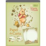 Papel de Carta Tilibra Ursinho Pooh Caderno Colado - 50 Folhas