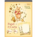Papel de Carta Tilibra Ursinho Pooh Caderno Colado - 50 Folhas