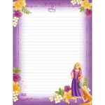 Papel de Carta Tilibra Princesas Disney Folhas Decoradas Fofa - 50 Folhas