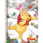 Caderno Universitário Ursinho Pooh Core Tilibra Capa Dura Fofo - 1 ou 10 Matérias