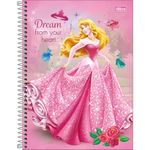 Caderno Universitário Princesas Disney Fit Tilibra Capa Dura Fofo - 1 ou 10 Matérias