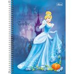 Caderno Universitário Princesas Disney Fit Tilibra Capa Dura Fofo - 1 ou 10 Matérias