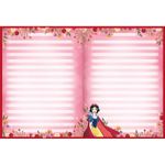 Caderno Tilibra Brochura Colegial Branca de Neve Capa Dura Folhas Decoradas Vintage - 160 ou 80 Folhas