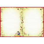 Caderno Tilibra Brochura Colegial Branca de Neve Capa Dura Folhas Decoradas Vintage - 160 ou 80 Folhas