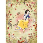 Caderno Tilibra Brochura Colegial Branca de Neve Capa Dura Folhas Decoradas Vintage - 160 ou 80 Folhas