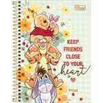 Caderno ou Caderneta Tilibra Ursinho Pooh Capa Dura 1/4 ou 1/8 - 80 Folhas