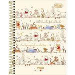Caderno ou Caderneta Tilibra Ursinho Pooh Capa Dura 1/4 ou 1/8 - 80 Folhas