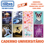 Caderno Universitário Tilibra Flip + Espiral Capa Dura - 10 ou 1 Matéria