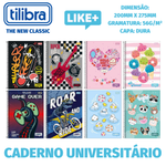 Caderno Universitário Tilibra Like + Espiral Capa Dura - 10 ou 1 Matéria