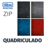 Caderno Quadriculado Tilibra Zip Espiral Capa Dura 7x7 mm - 80 Folhas