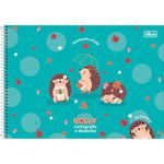 Caderno de Cartografia e Desenho Tilibra Holly Espiral Capa Dura Fofo Tom Pastel 80 Folhas