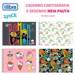 Caderno Meia Pauta Tilibra Spice Espiral Capa Dura 40 Folhas