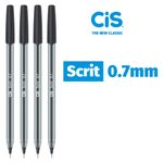 Kit Caneta Cis Scrit Ponta Agulha 0.7mm - Corpo Transparente ENEM