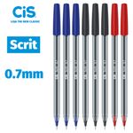 Kit Caneta Cis Scrit Ponta Agulha 0.7mm - Corpo Transparente ENEM