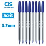 Kit Caneta Cis Scrit Ponta Agulha 0.7mm - Corpo Transparente ENEM