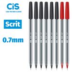 Kit Caneta Cis Scrit Ponta Agulha 0.7mm - Corpo Transparente ENEM