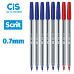 Kit Caneta Cis Scrit Ponta Agulha 0.7mm - Corpo Transparente ENEM