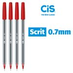 Kit Caneta Cis Scrit Ponta Agulha 0.7mm - Corpo Transparente ENEM