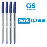 Kit Caneta Cis Scrit Ponta Agulha 0.7mm - Corpo Transparente ENEM