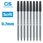 Kit Caneta Cis Scrit Ponta Agulha 0.7mm - Corpo Transparente ENEM