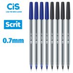 Kit Caneta Cis Scrit Ponta Agulha 0.7mm - Corpo Transparente ENEM