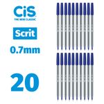 Kit Caneta Cis Scrit Ponta Agulha 0.7mm - Corpo Transparente ENEM