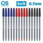 Kit Caneta Cis Scrit Ponta Agulha 0.7mm - Corpo Transparente ENEM