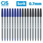 Kit Caneta Cis Scrit Ponta Agulha 0.7mm - Corpo Transparente ENEM