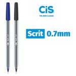 Kit Caneta Cis Scrit Ponta Agulha 0.7mm - Corpo Transparente ENEM