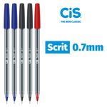 Kit Caneta Cis Scrit Ponta Agulha 0.7mm - Corpo Transparente ENEM