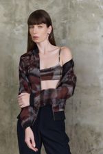 JAQUETA BOMBER DOUBLE ORGANZA DE SEDA - ALICE