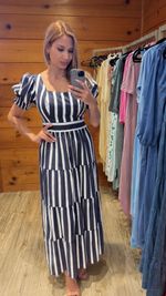 Vestido Tricoline 100% Algodão com Manga