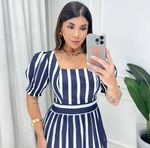 Vestido Tricoline 100% Algodão com Manga