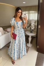 Vestido Tricoline 100% Algodão com Manga