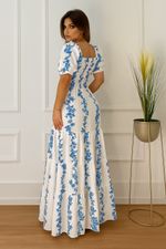 Vestido Tricoline 100% Algodão com Manga