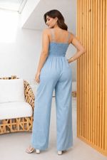 Macacão Pantalona Viscose - Lastex nas Costas