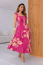 Vestido Longo Estampado Viscose - Lastex no Busto