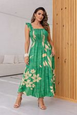 Vestido Longo Estampado Viscose - Lastex no Busto