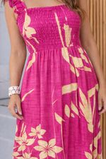 Vestido Longo Estampado Viscose - Lastex no Busto