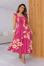 Vestido Longo Estampado Viscose - Lastex no Busto