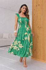 Vestido Longo Estampado Viscose - Lastex no Busto